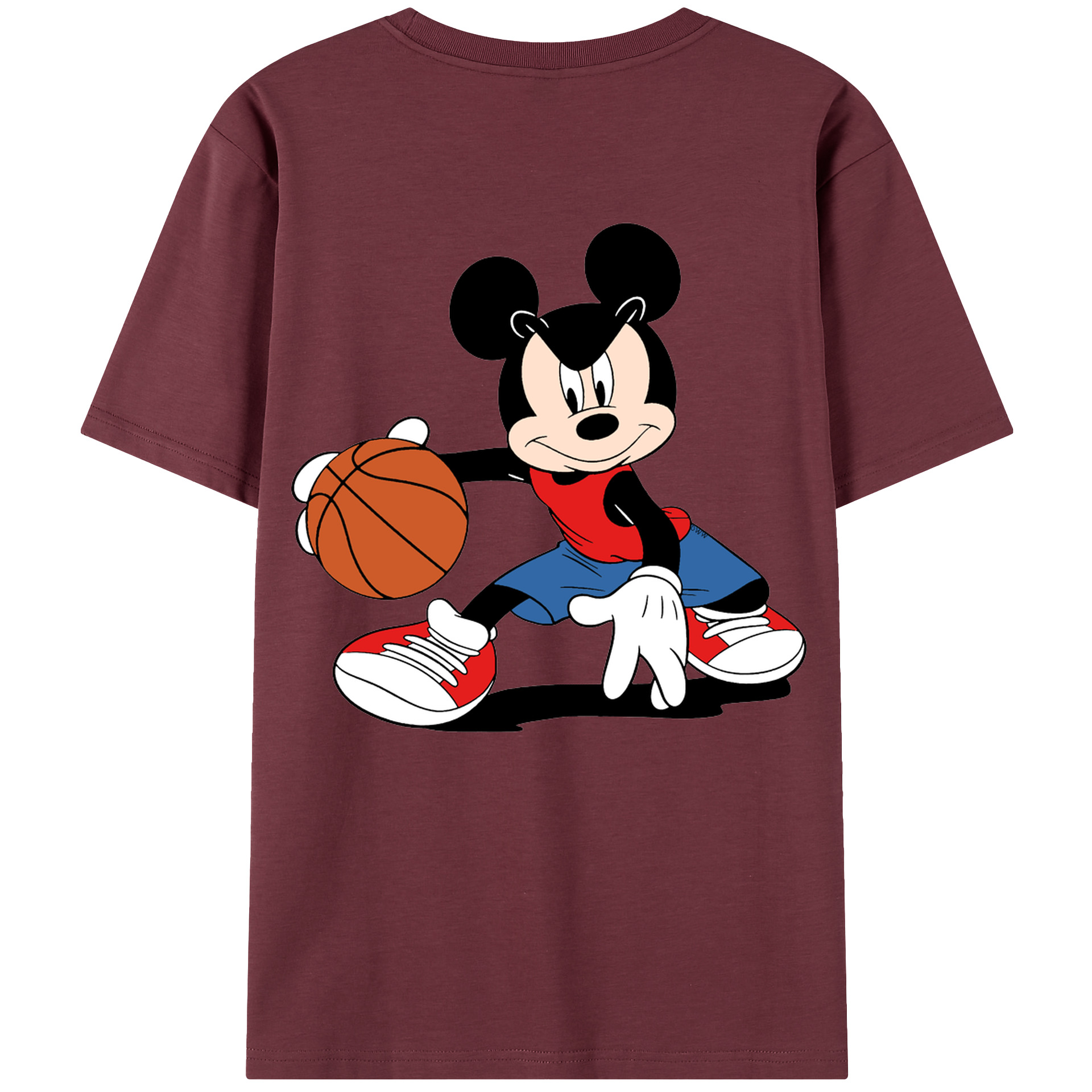 （画像用） ミッキーマウス Mickey Mouse 綿100％半袖Tシャツ（背面プリント）